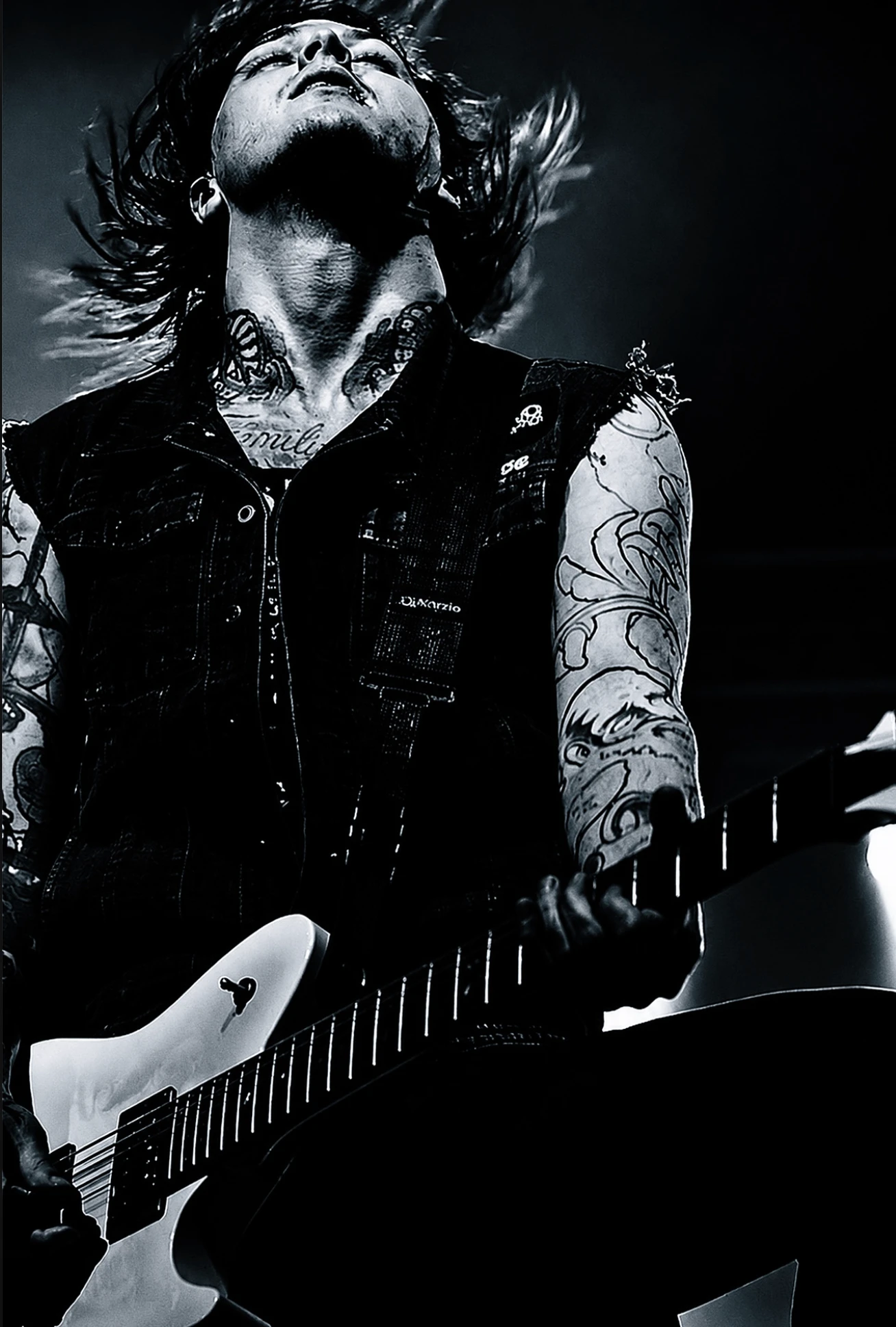 Asking Alexandria performing live in 2014