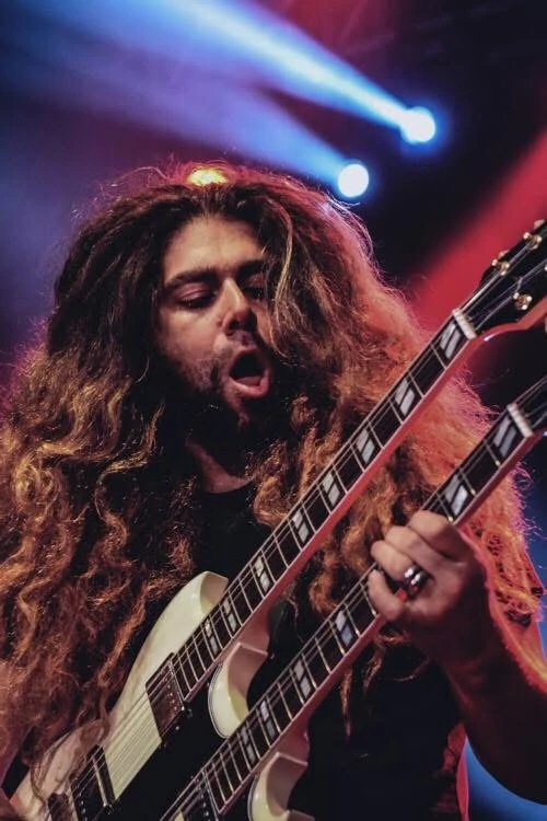 Coheed and Cambria performing live in 2018