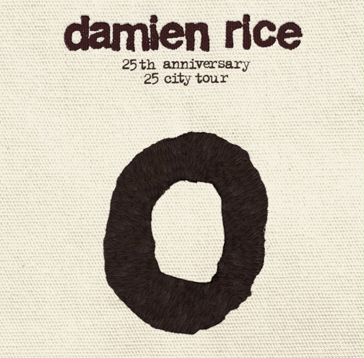Damien Rice — O 25th anniversary, 25-city tour artwork