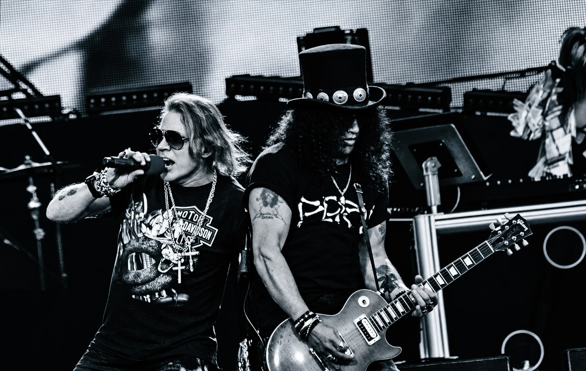 Guns N' Roses performing live in 2019
