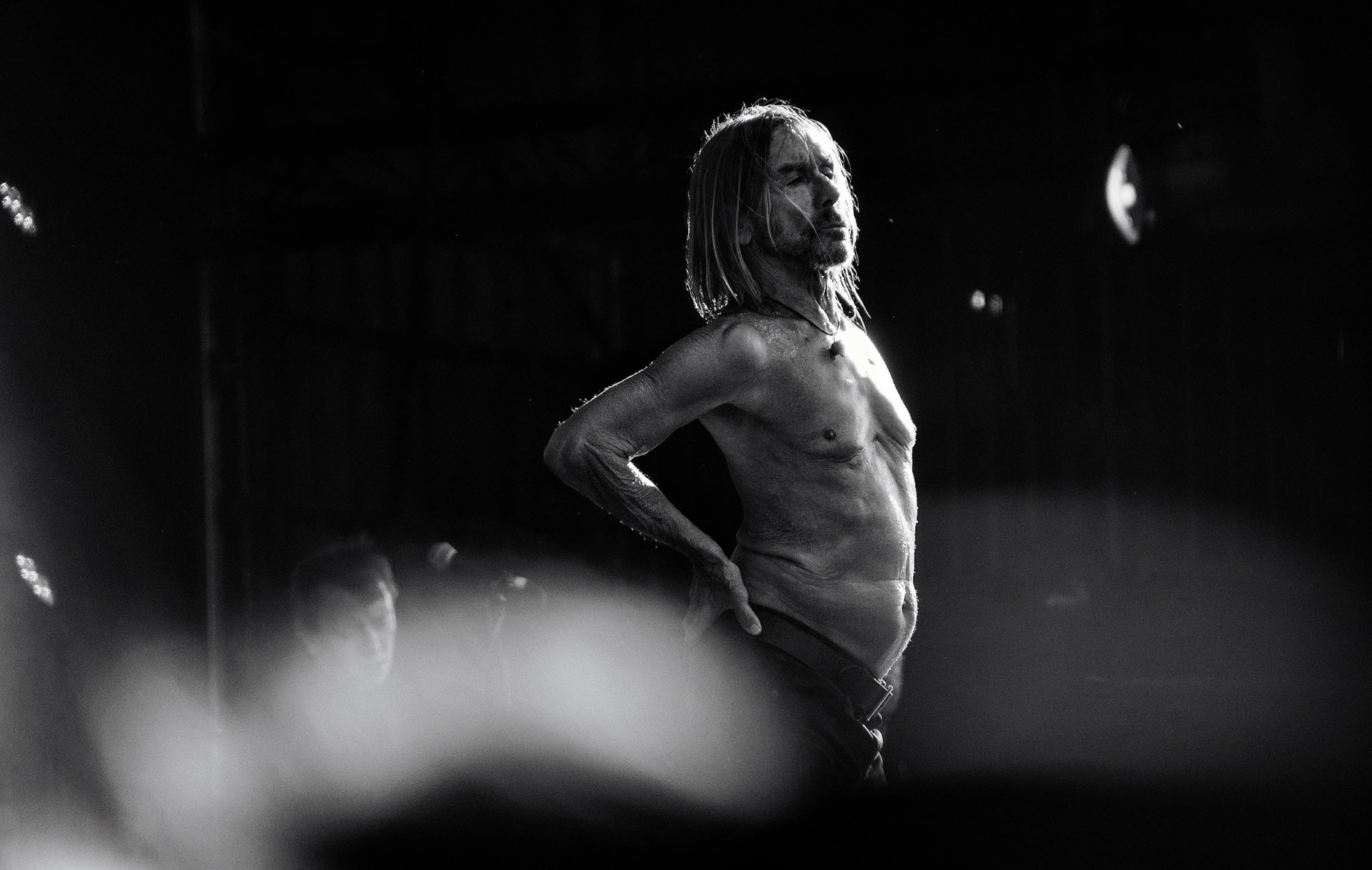 Iggy Pop performing live in 2022