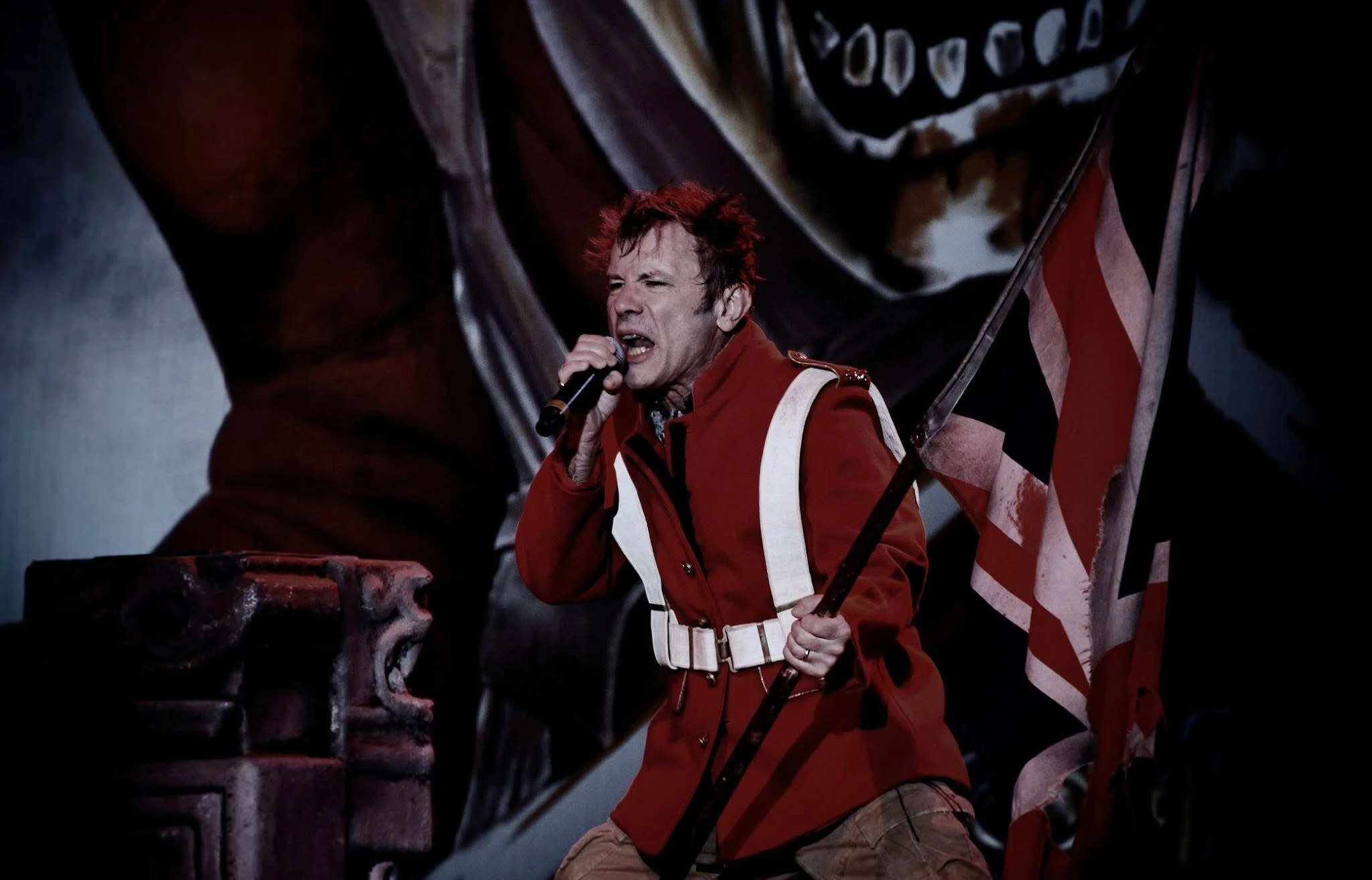 Iron Maiden performing live in 2016