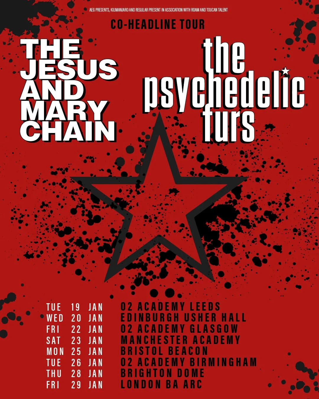 The Jesus And Mary Chain and The Psychedelic Furs Announce UK Co-Headline Tour
