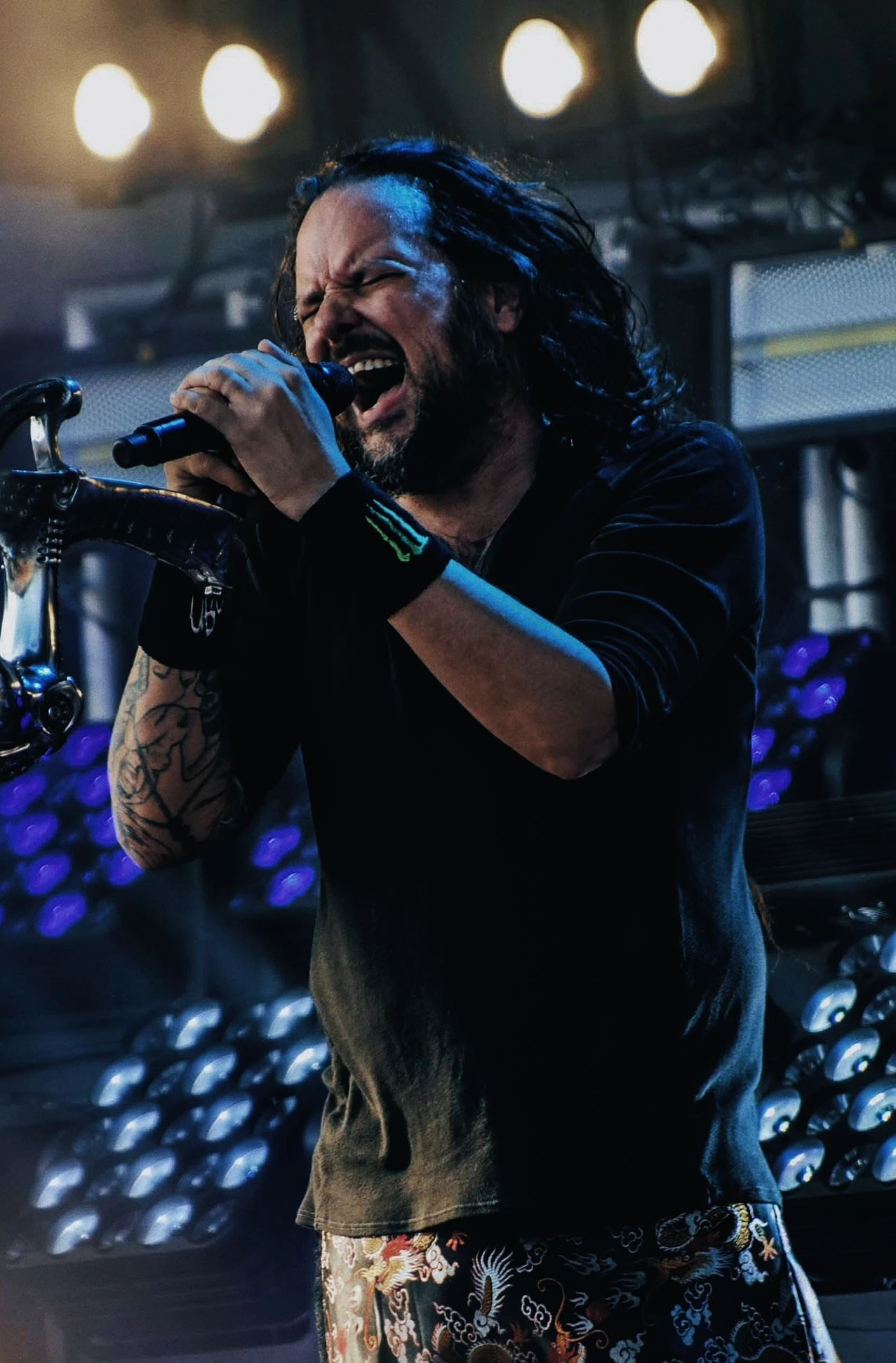 Korn performing live in 2019