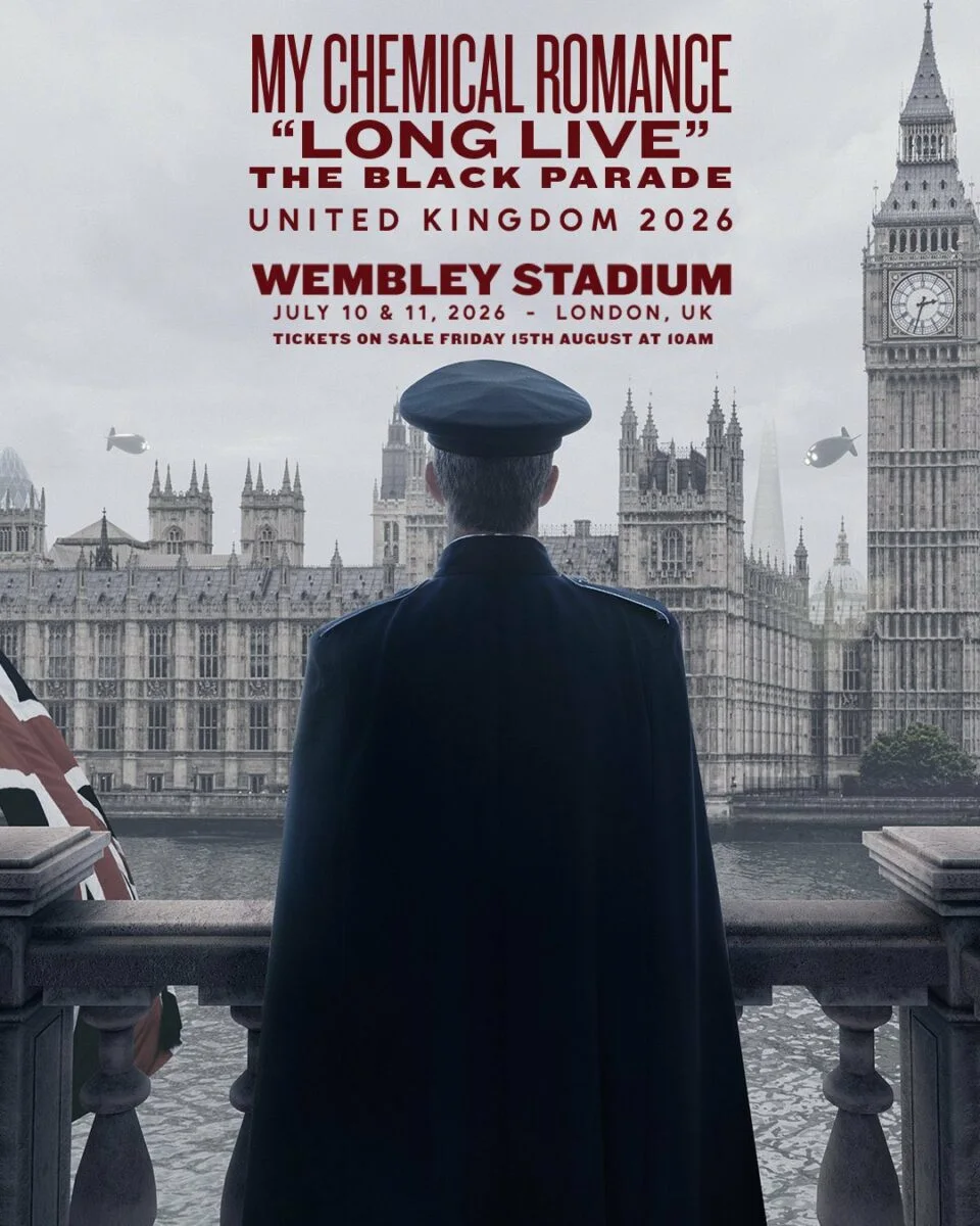 My Chemical Romance performing at Wembley Stadium