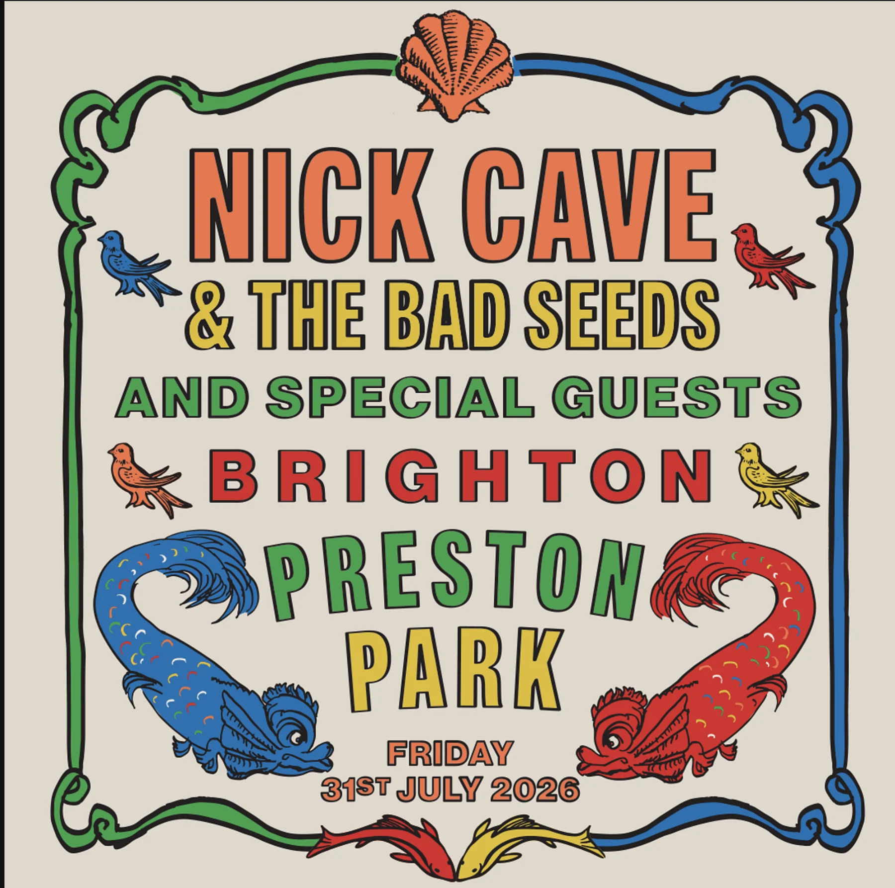 Nick Cave & the Bad Seeds performing at Preston Park